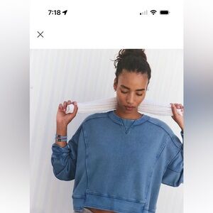 Free People Movement Intercept Pullover medium light blue. Excellent condition.